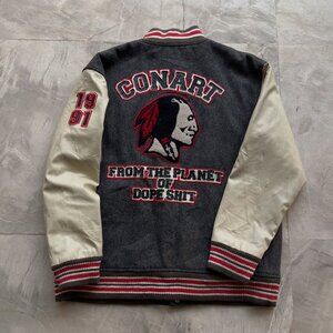 Vintage Conart 1991 'From The Planet Of Dope Shit' Varsity Jacket - XL